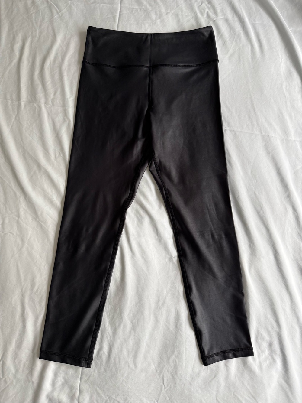 ZYIA Women’s Black Metallic Light n Tight High-Waist 7/8 Leggings